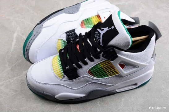 Lucid Retro AQ9129-100 Jordan Rasta Green 4 AQ9129-100 1128